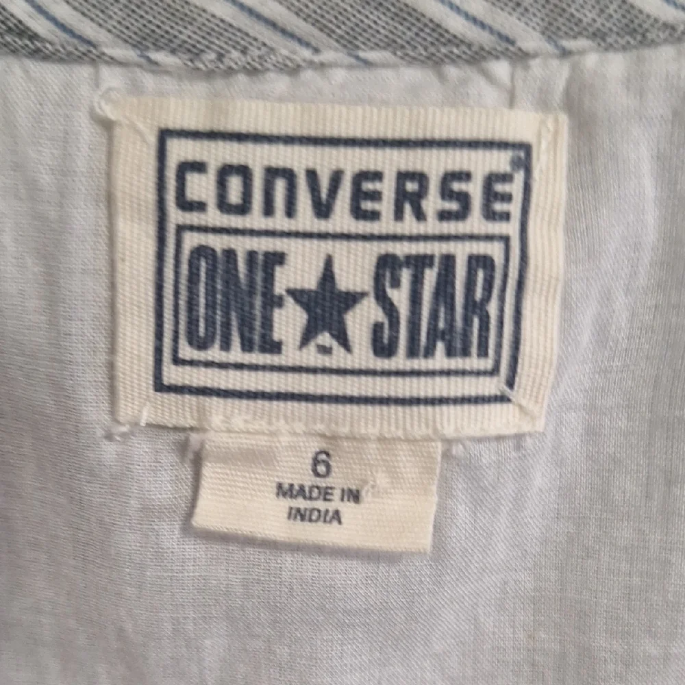 Converse One Star Lined Cotton Tank Dress-6-Gray White Stripes Ruffles-Target